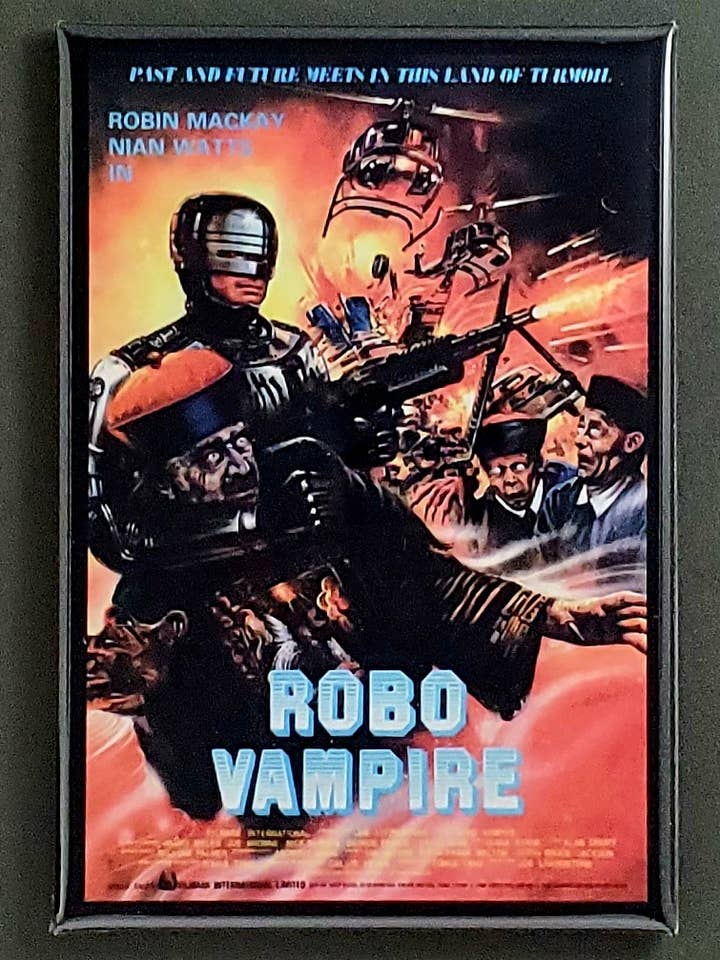 ROBO VAMPIRE Film Magnet, Knap, Engros, Masse, DVD, VHS, Robo Cop for engroshandel hos Ba Ba Buttons