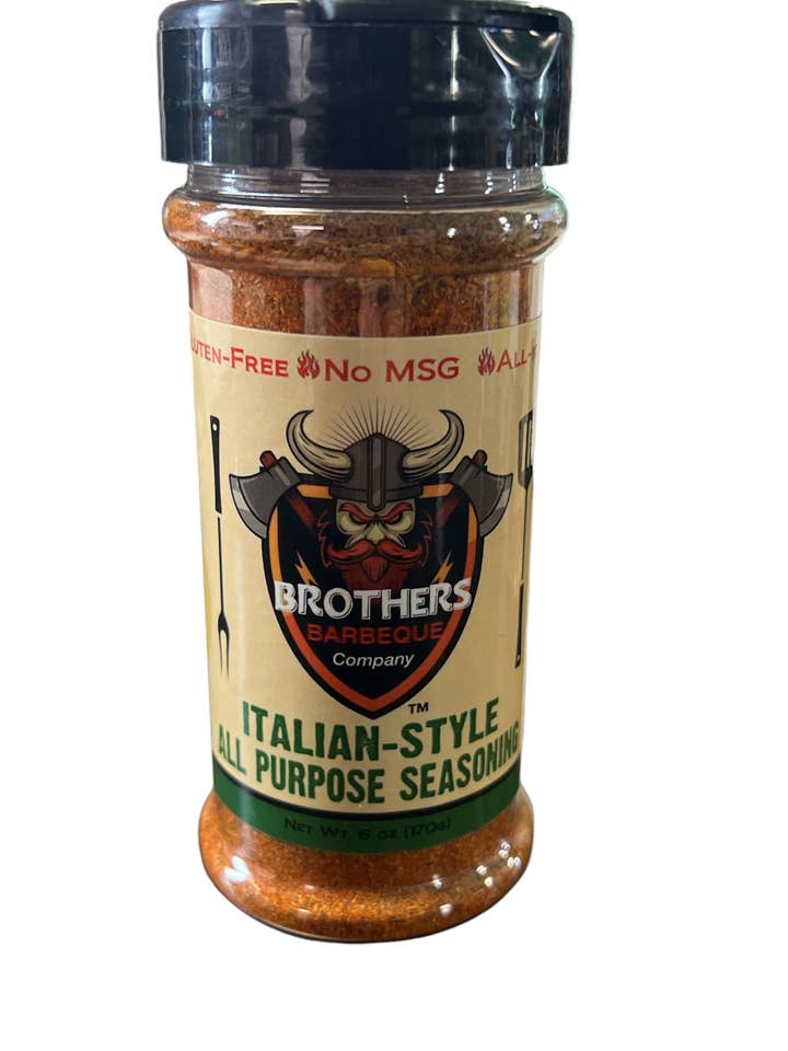 Brothers Barbeque Company's Italian - Style All Purpose Seasoning 6oz for wholesale by Brothers Barbeque Company