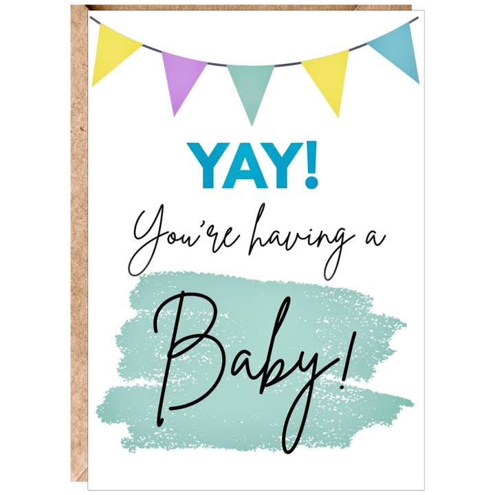 Yay You're Having a Baby - Premium Greeting Card for wholesale by Pilea&Paper