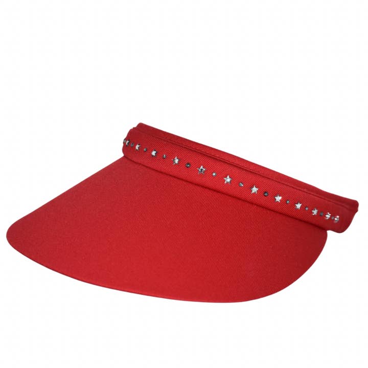 Gloria Crystal Star Visor for wholesale by dolly mama designs, inc