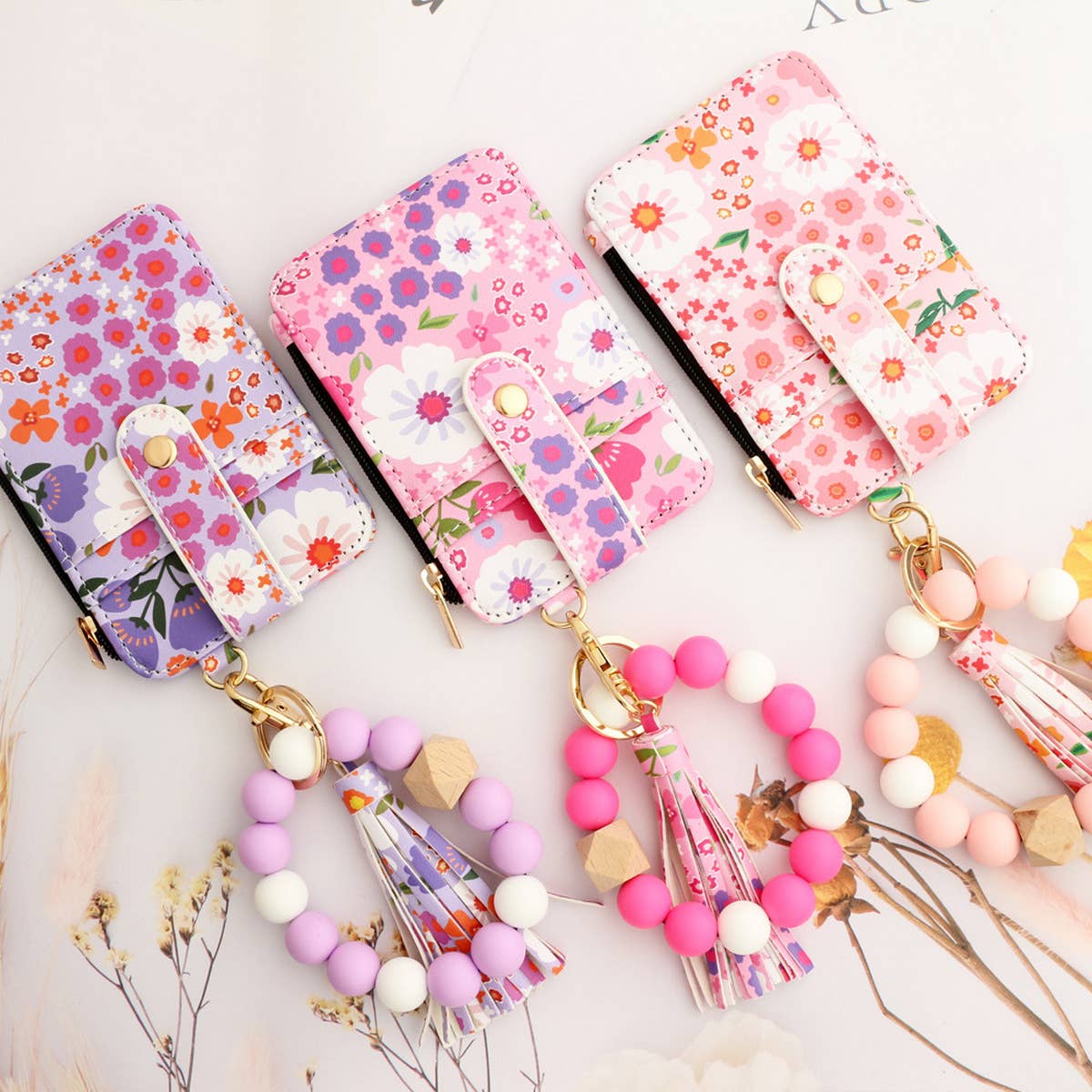 ACCITY - Wholesale Keychain Bracelet - NEW ARRIVAL BRACELET FLORAL KEYCHAIN_CWMM129510