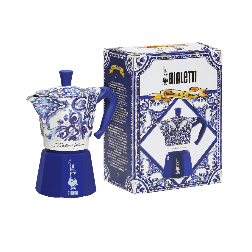 Bialetti X Dolce&Gabbana Blue Mediterranean Moka Express for wholesale on Faire5