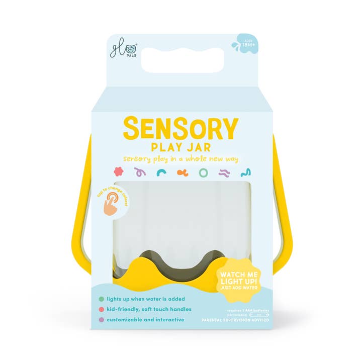 Glo Pal Sensory Play Jar Yellow for wholesale by Jellystone Designs