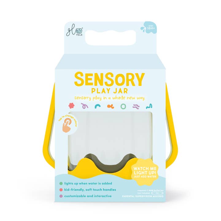Glo Pal Sensory Play Jar Yellow for wholesale by Jellystone Designs