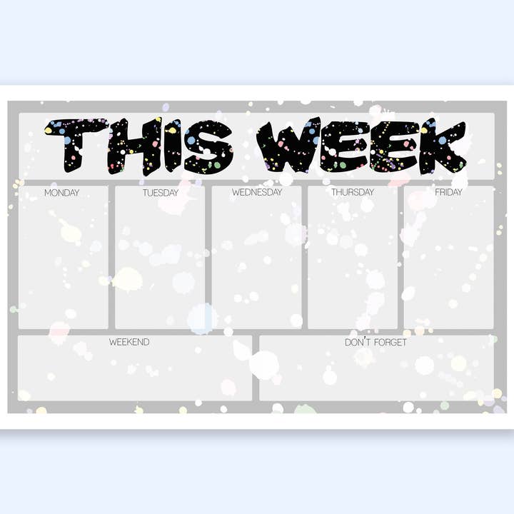 Graffiti Splatter Weekly Planner för wholesale av The Cornerstone Studio