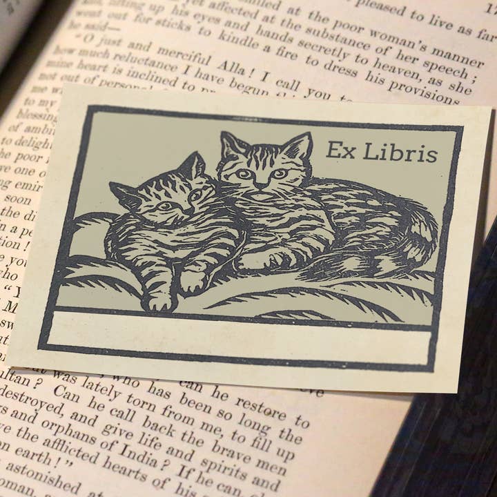 Par killinger, Ex-Libris bogplader af gummieret papir for engroshandel hos Ebon et Noir LLC