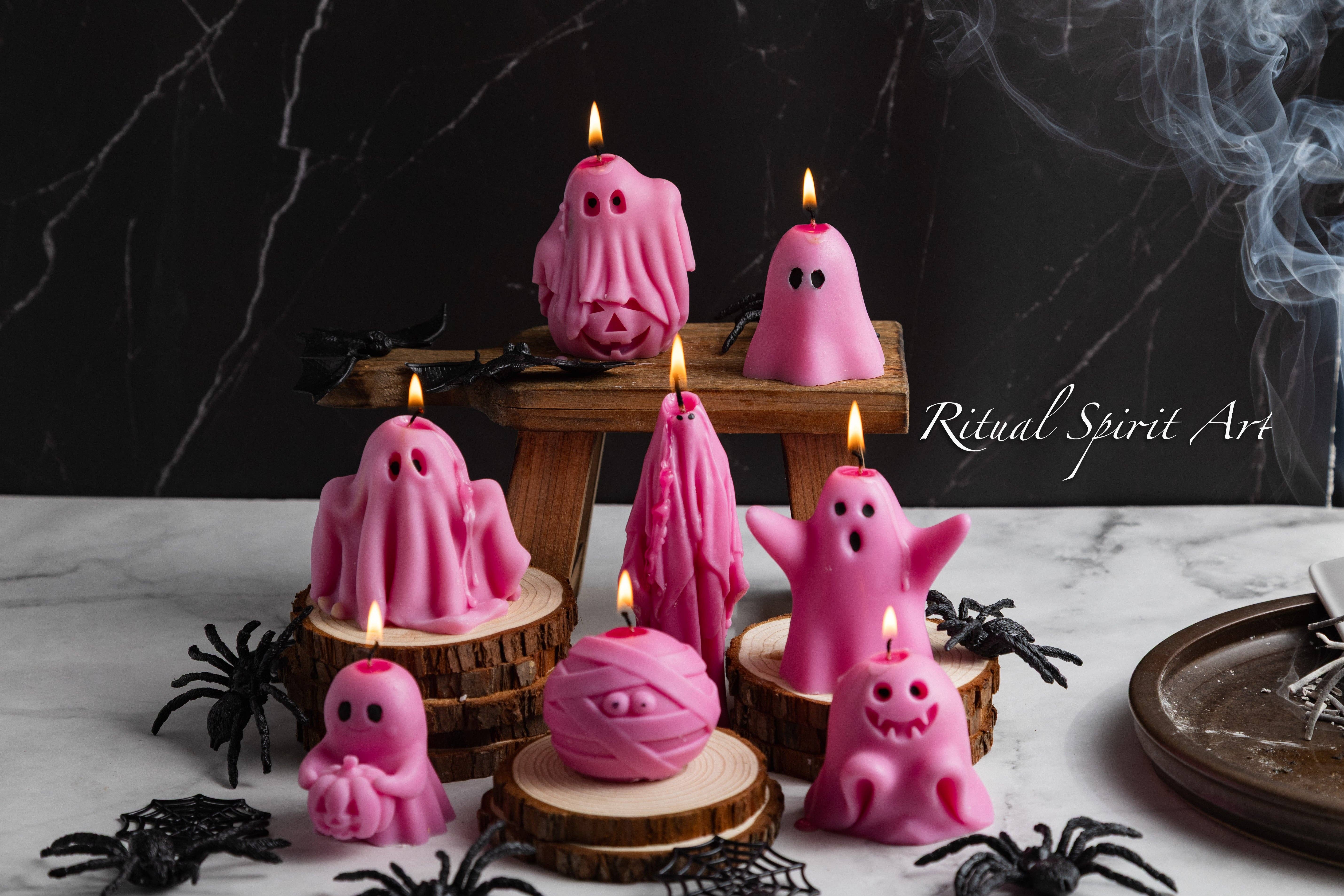Ritual Spirit ltd - Wholesale Novelty Candle - Pink Boo Crew |  Halloween Decor | Soy 
Wax Ghost Candle3
