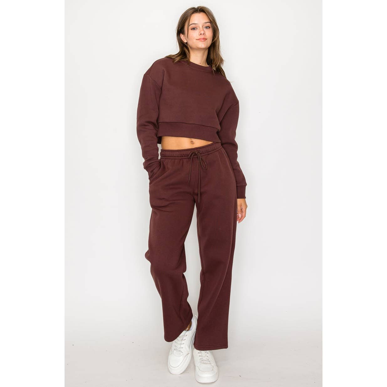 Timeless - Wholesale Sweatshirt - Women's - Cropped Fleece Crewneck Sweatshirt2