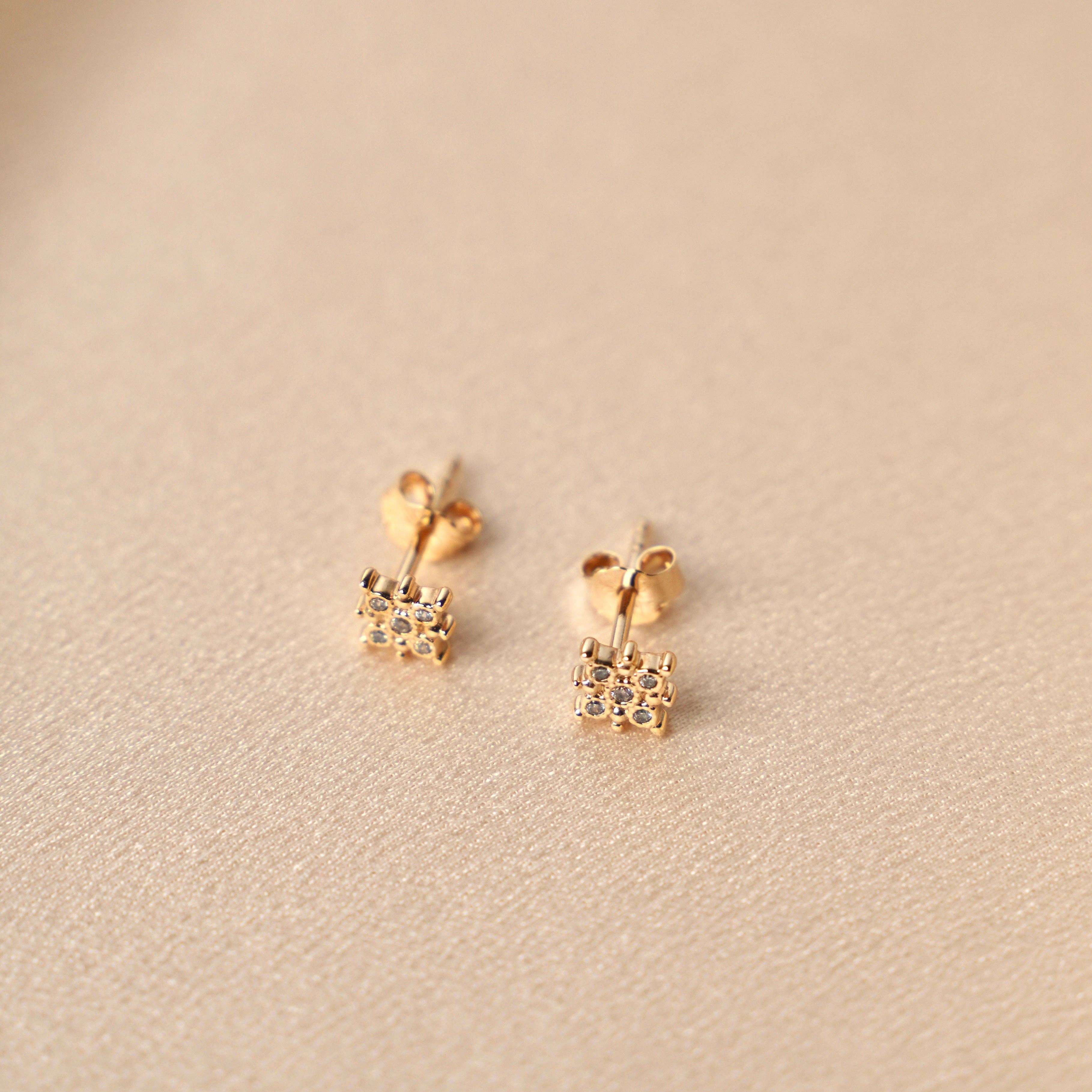 Meora Paris - Wholesale Stud/Post Earrings - South Star Earrings 18k Gold Plated3