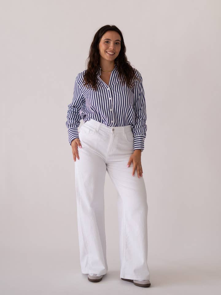 BAGGY HIGH RISE - WHITE para venta al por mayor de Matcha Jeans