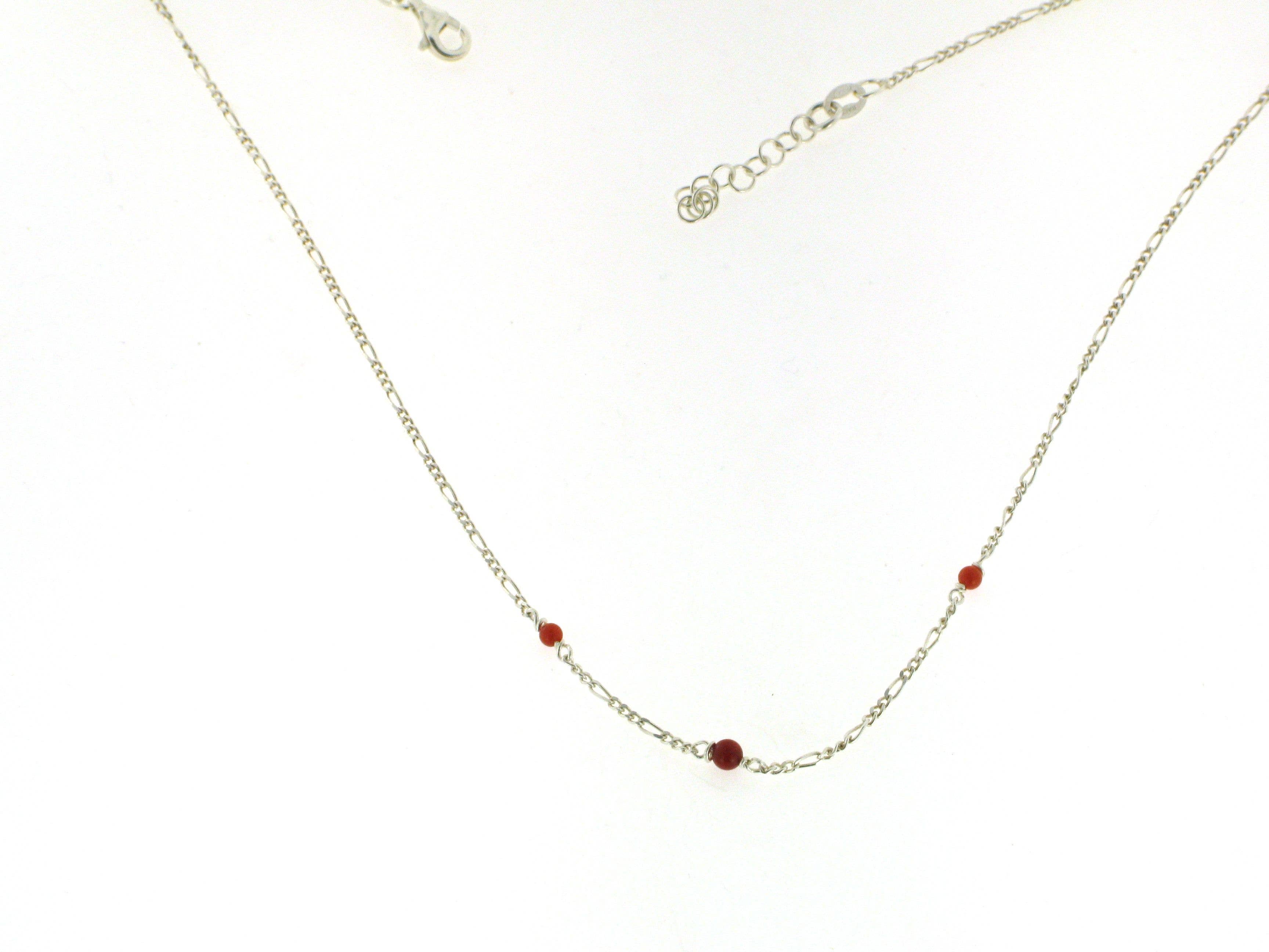 Yneda Jewels - Vendita all'ingrosso Collana con ciondolo/pendaglio - Collana in argento 925 con corallo rosso, pietra preziosa.5