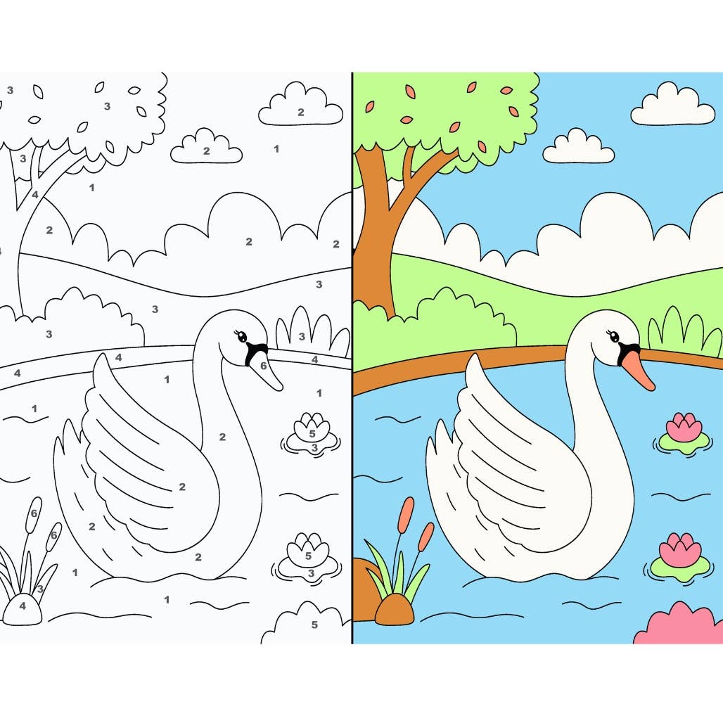 Angels Craft - Wholesale Paint Set - Canvas Paint Set, Swan , 7.5 x 11.4 x 0.6in1