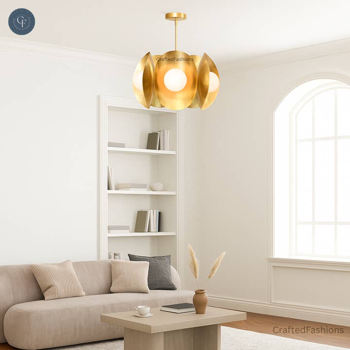 Lámpara colgante Sputnik de latón con cinco globos de Stilnovo para venta al por mayor de Crafted Fashions