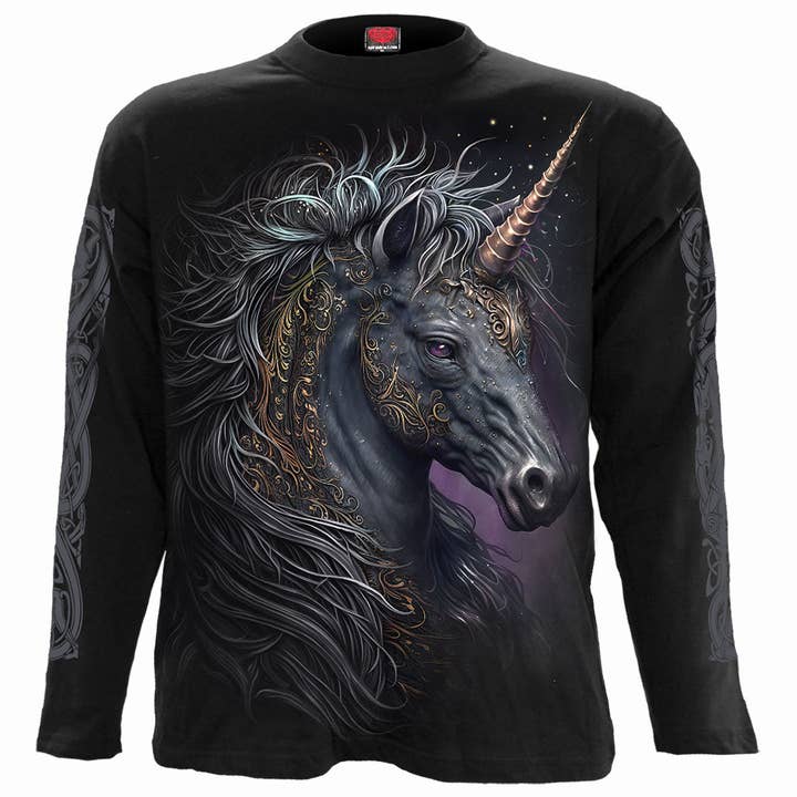 CELTIC UNICORN - Longsleeve T-Shirt Black for wholesale by Spiral