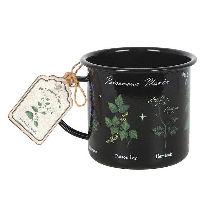 Something Different Wholesale - Wholesale Coffee Mug - Poisonous Plants Gothic Botanical Enamel Mug1