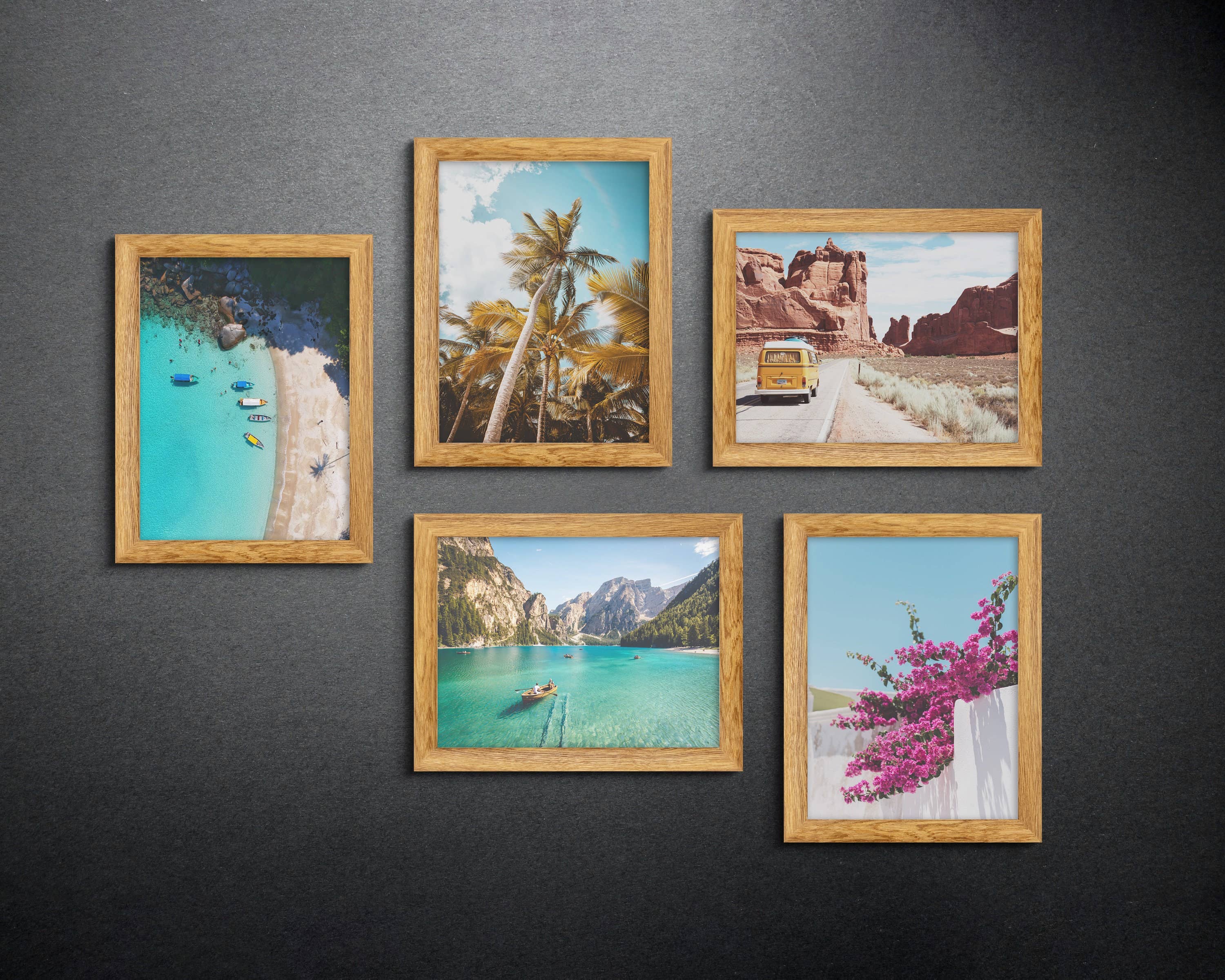 SIA EventFrame - Wholesale Picture Frame - Modern Oak Hardwood Picture Frame In 1" Flat Style4