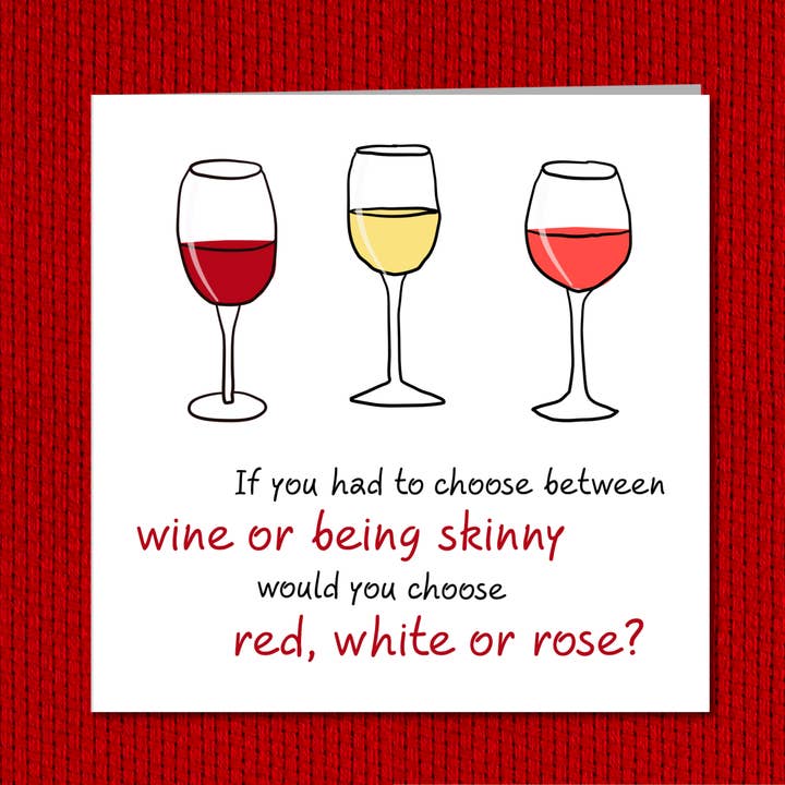 Swizzoo Cards - Wholesale Birthday Card - Funny Birthday card for Wine Lover - Mum Mom Girlfriend or Girl Friend - Friendship Any occasion Card. Funny humorous fun - red white rose