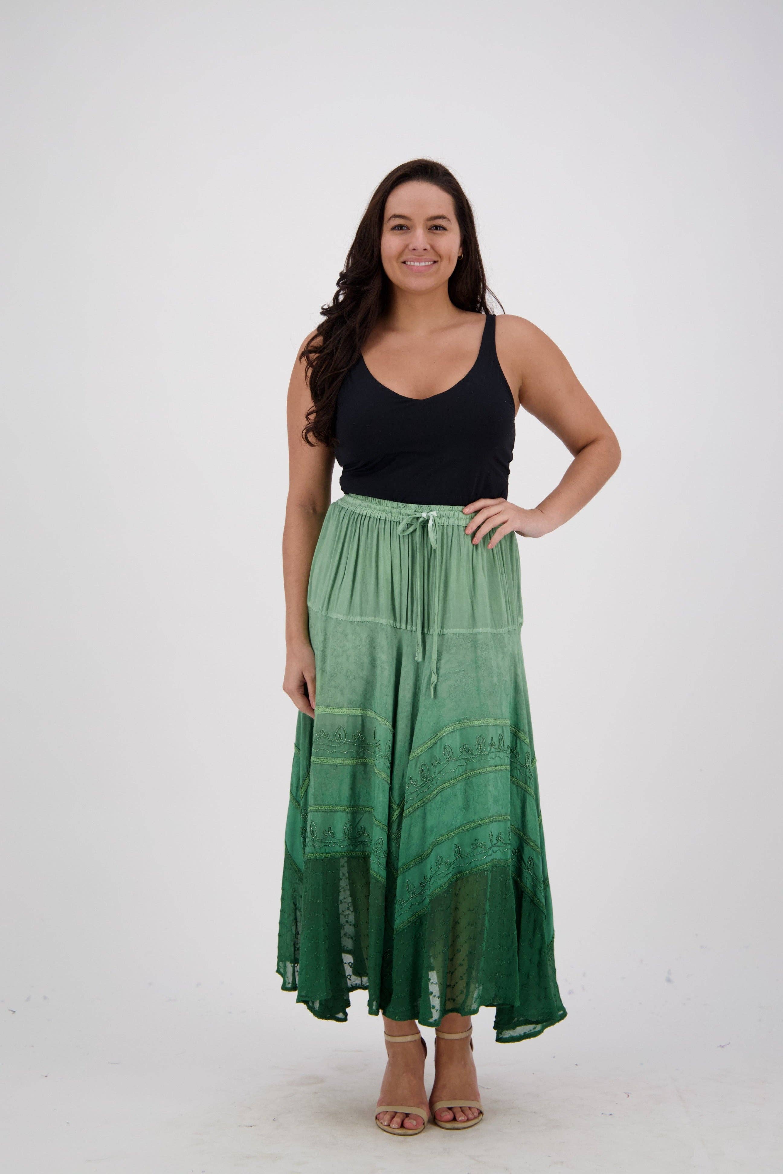 Advance Apparels - Wholesale Skirt - Women's - Ombre Dye Renaissance Skirt 1322912