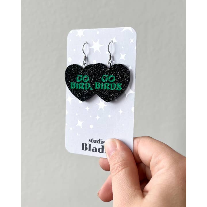 Studio Bladel - Wholesale Dangle Earrings - Mini Go Birds heart dangle earring4