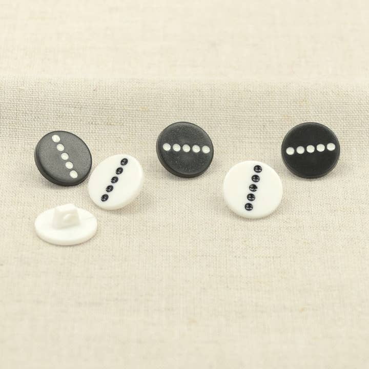 LA DROGUERIE - Wholesale Sewing Button/Snap - "Domino dot style button" 15 mm1