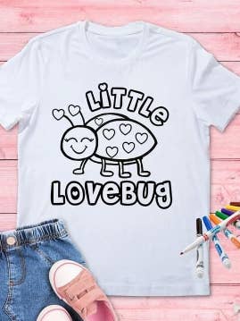 Color Me Valentijns-T-shirt - Little Lovebug voor wholesale door Envy Her Dreams