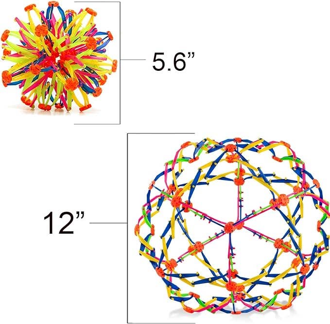 4E's Novelty - Wholesale Fidget Toy - Kids - Expandable Breathing Ball - Stress Reliever Fidget Toys (Colors May Vary) for Yoga, Anxiety, Relaxation - Expanding Sphere from 5.6" to 12.5" for Kids & Adults by 4E's Novelty2