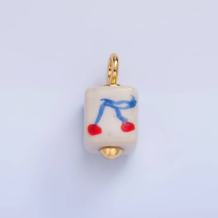 Aim Eternal - Wholesale Individual charm/pendant - 24K Gold Filled Nature Floral Mushroom Pet Sea Sell Ceramic Drop Charm17