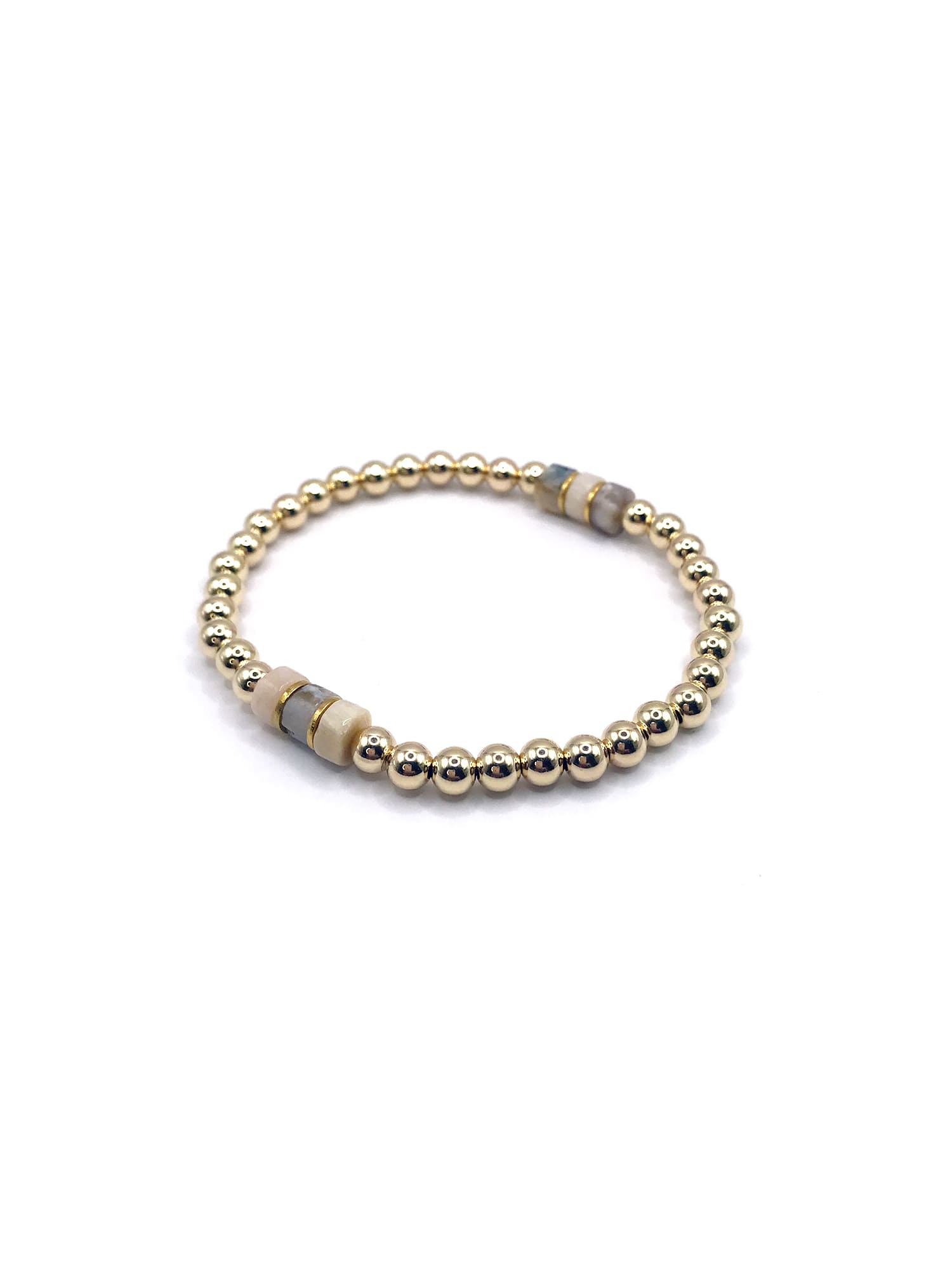 Kaylie Dawn Jewelry - Wholesale Beaded Bracelet - Gemini Handmade Gold Filled Stretchy Bracelet, Heishi Beads13