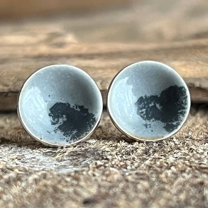 ash + raven post earrings for wholesale by Iris Noire Designs