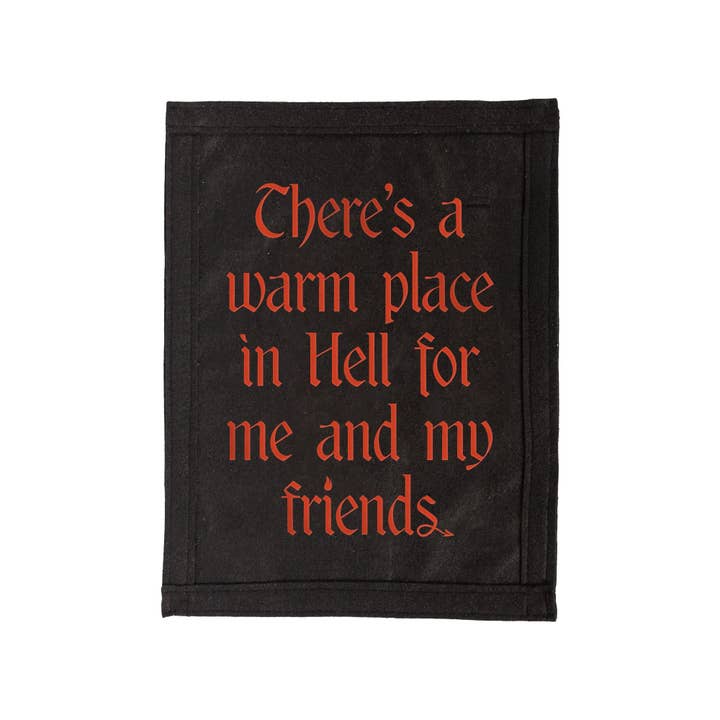 Drapeau du camp de l'endroit chaud en enfer pour la vente par Gold St. Press