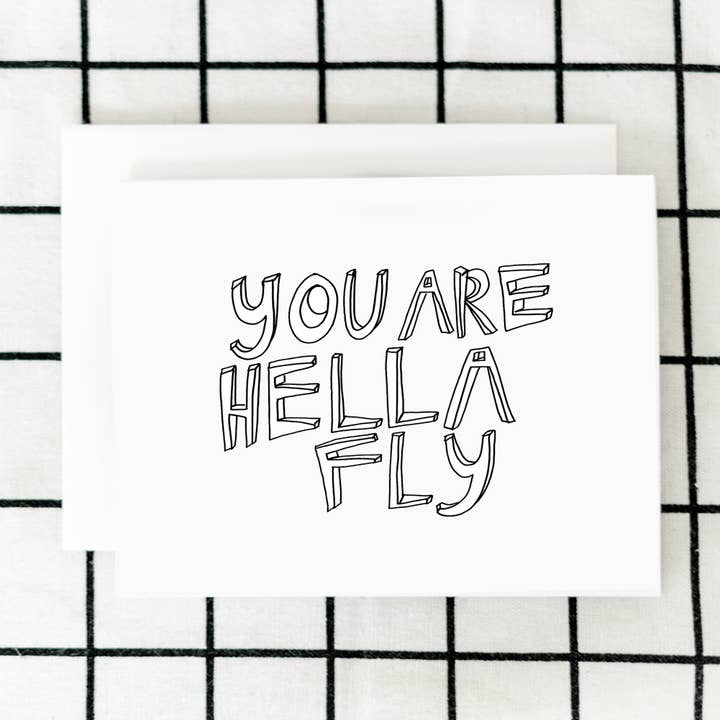 Hella Fly Art Card for wholesale by ARTJADEN