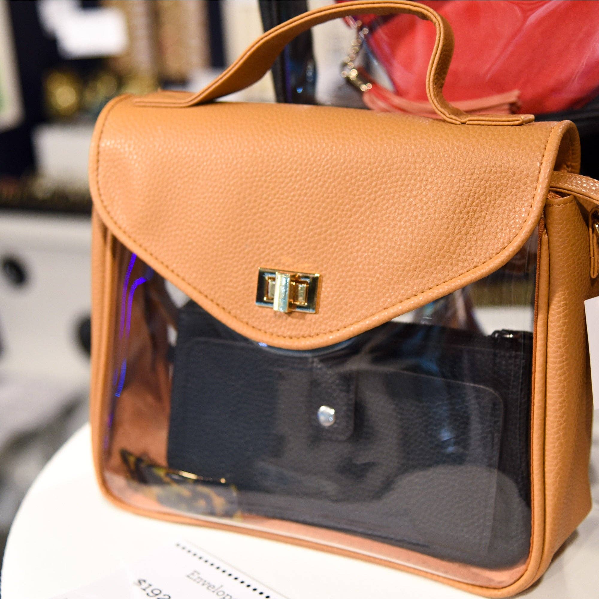 Mainstreet Collection - Wholesale Crossbody Bag - Women's - Clear Envelope Crossbody Prepack 12pc7