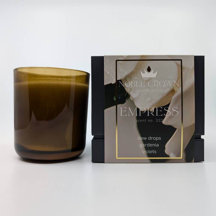 Empress Candle - dewy lemon, gardenia, and violets for wholesale by Noble Crown Fragrances