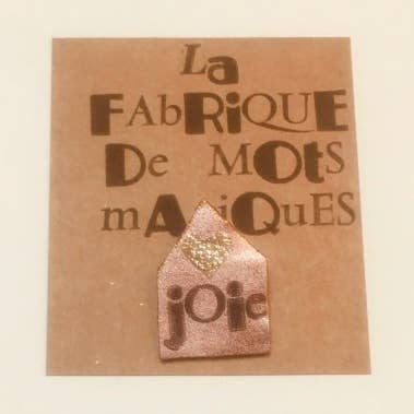 Broche Casa Mágica Contendo Alegria por atacado de La fabrique de MOTS MAGIQUES