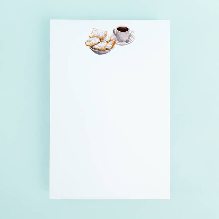 Beignet Watercolor Notepad, 4x6 inches for wholesale by Taylor Paladino