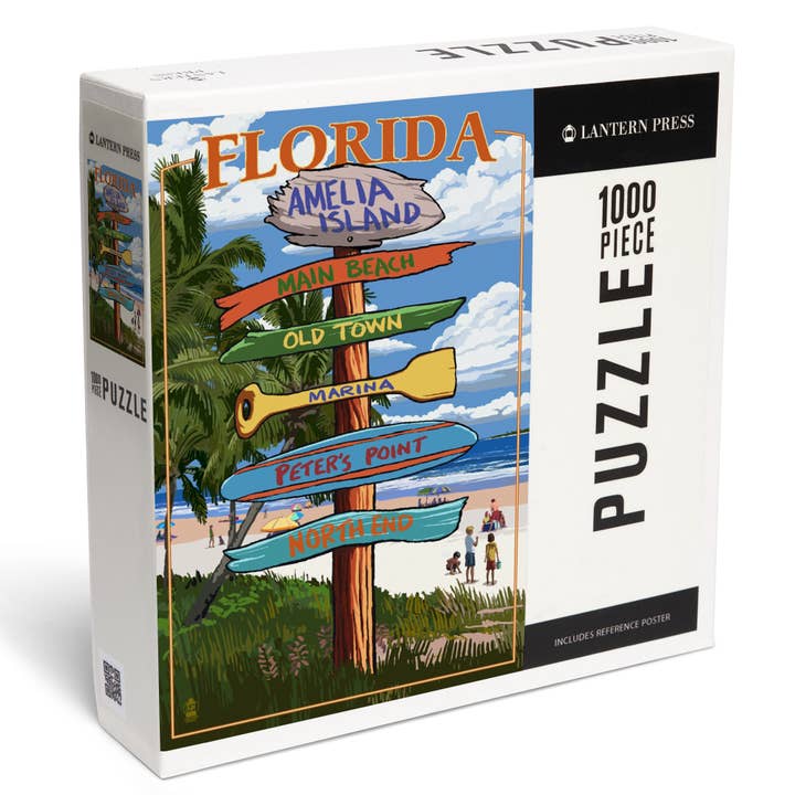 1000 PIECE PUZZLE Amelia Island, Florida, Destinations for wholesale by Lantern Press