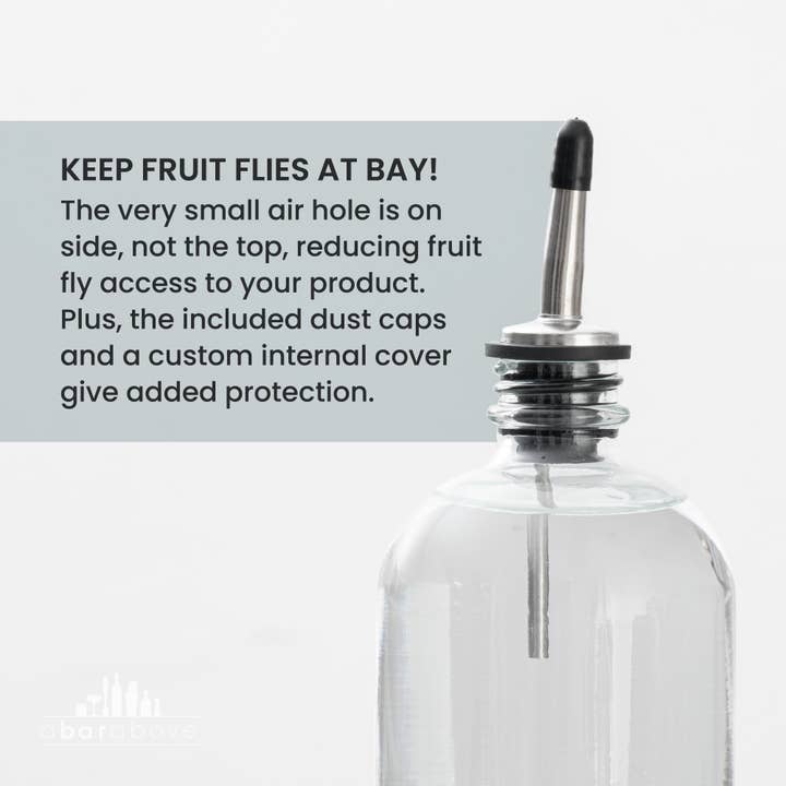 A Bar Above - Wholesale Bar tool - Pour Spouts, Set of 6 Bottle Pourers - Black4