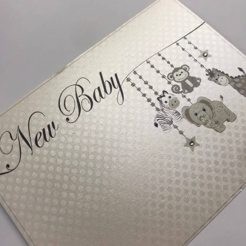 White Cotton Cards – wholesale Keepsake box – Child & baby – Baby Silver Hanging Toys Set with Album, Keepsake Box & Book6