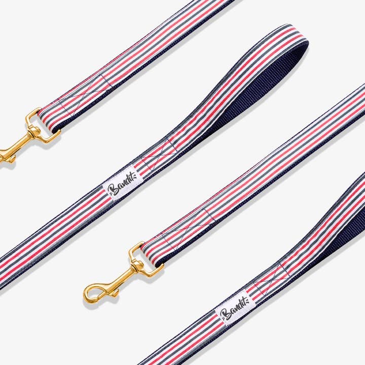 Hundeleine blau weiß rot für den Großhandel von French Bandit