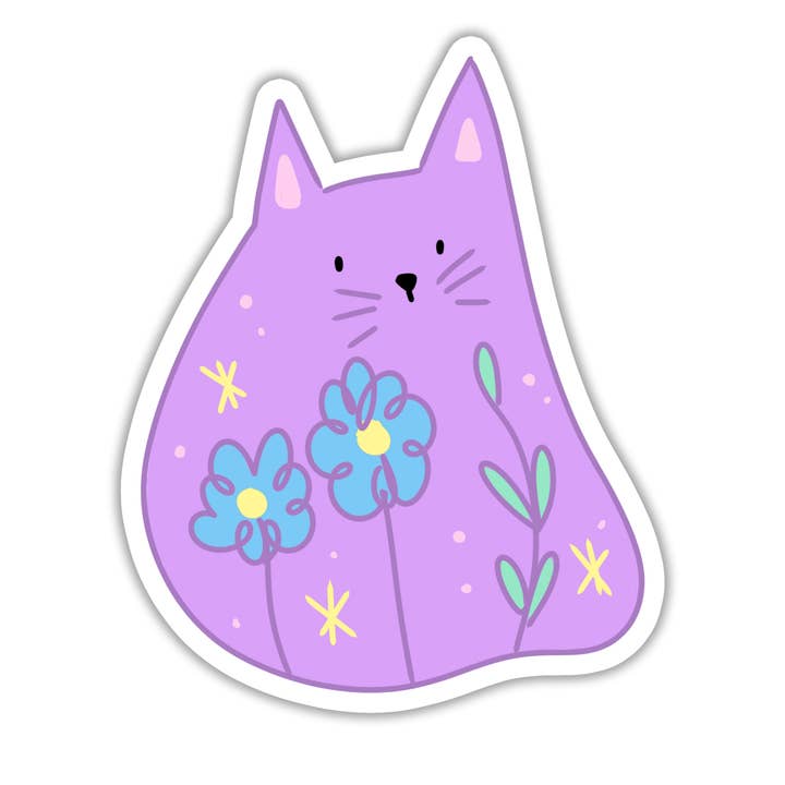 Cat | Animal | Cute | Waterproof Vinyl Sticker | 2.5" for wholesale by Rebel and Siren Stickers