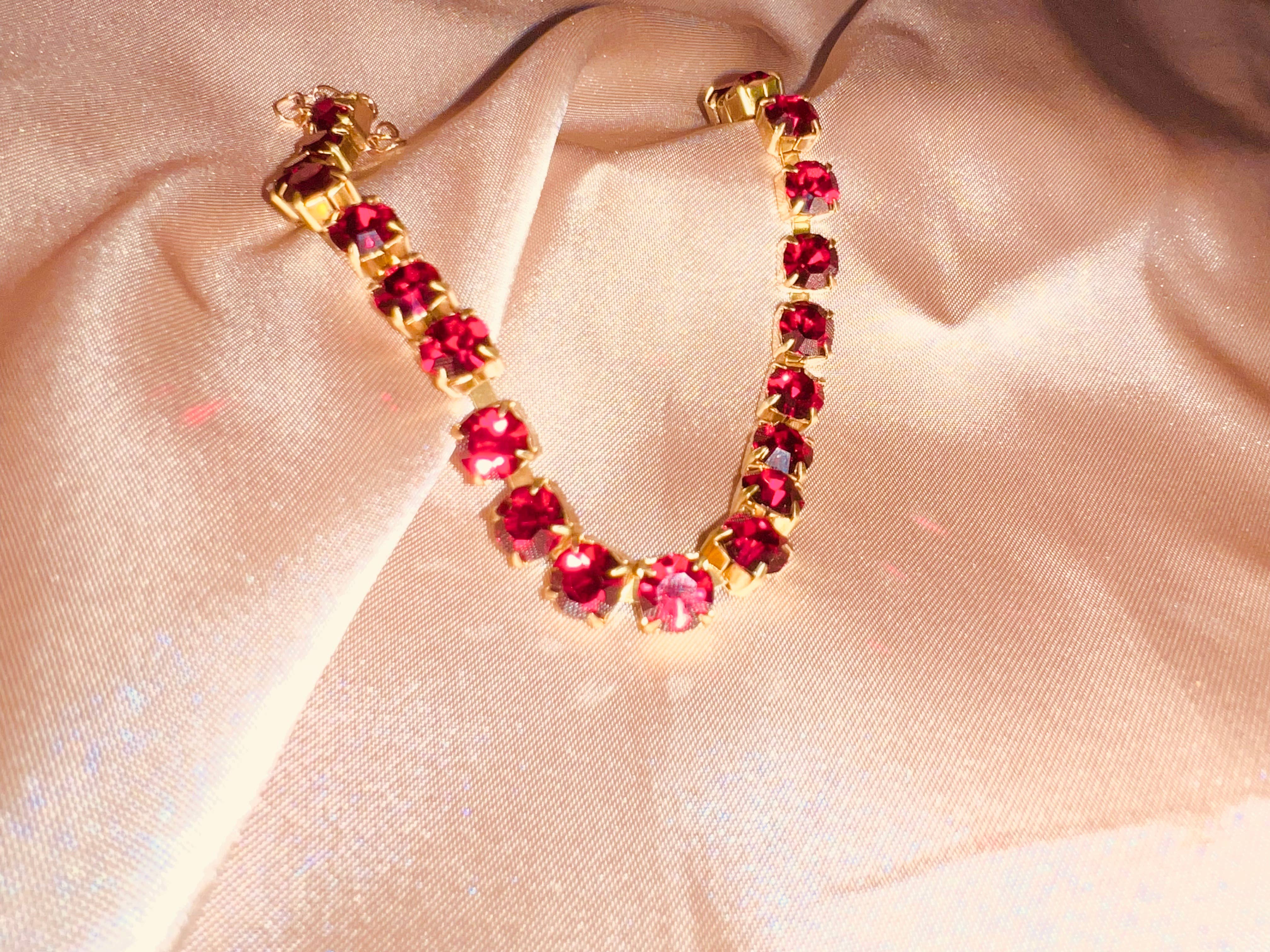 Natsuko’s Jewels - Wholesale Anklet - Ruby Red Preciosa Crystal Anklet4