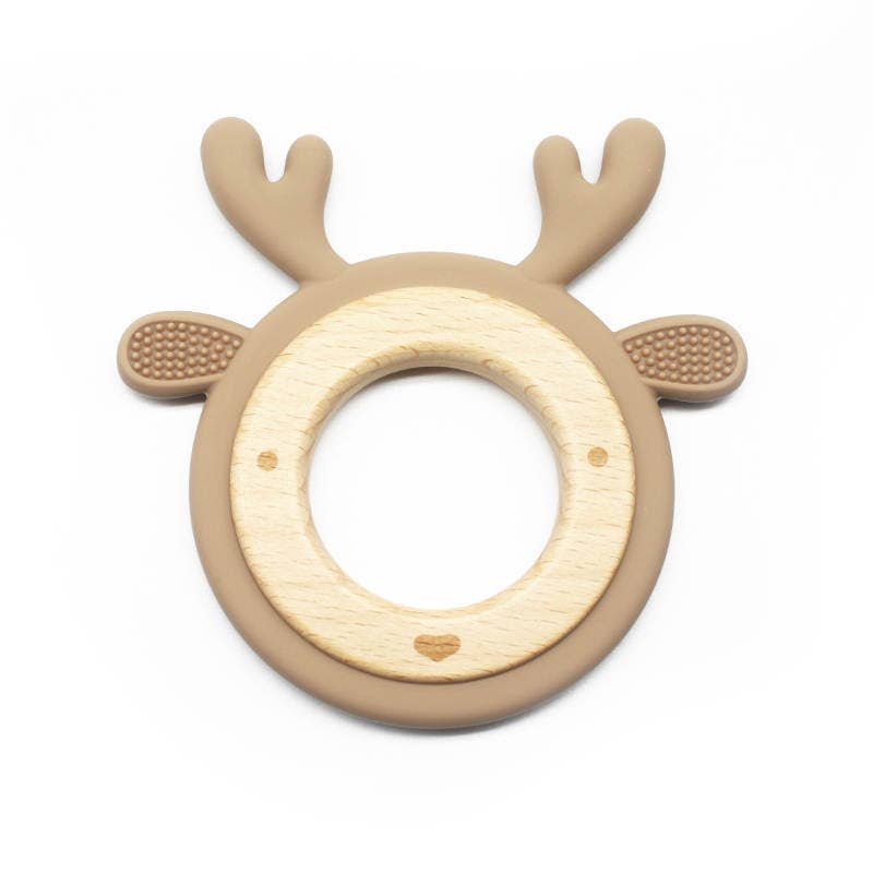 Boho + Babe - Wholesale Teether (Not Clip-On) - Baby - Reindeer Teether. Holiday/Christmas Baby Gift.3