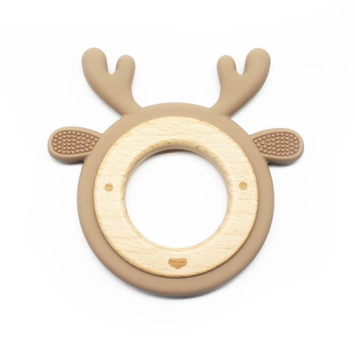Boho + Babe - Wholesale Teether (Not Clip-On) - Baby - Reindeer Teether. Holiday/Christmas Baby Gift.3