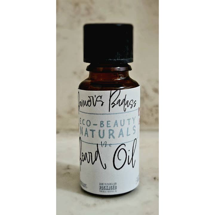 Boomer's Badass Beard Oil 1 oz Natural Oils to Moisturize for wholesale by Eco-Beauty Naturals