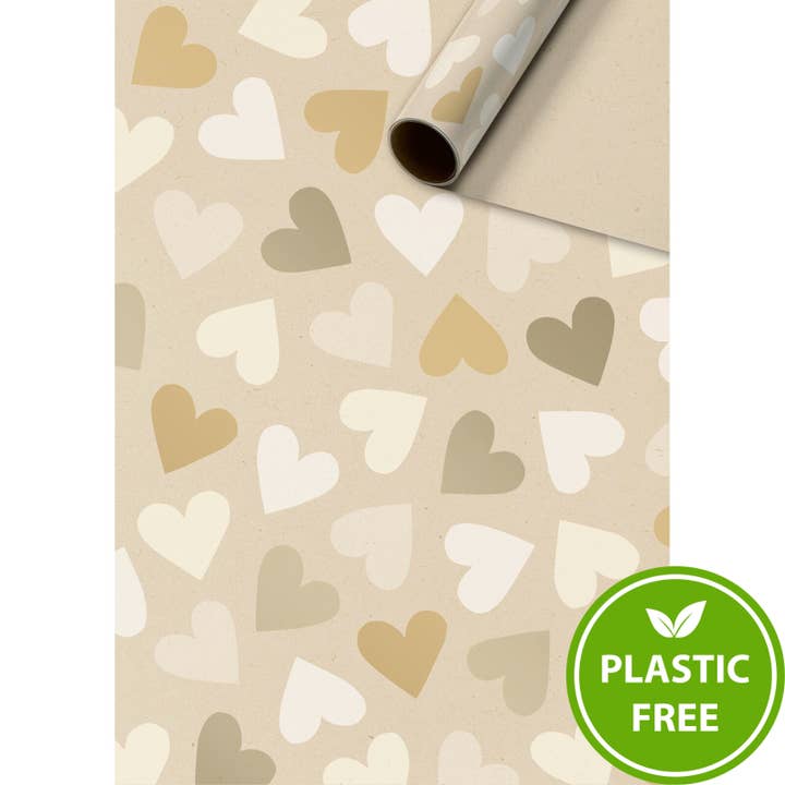 Velia Plastic-Free 3m Roll Wrap with Tear Down Strip for wholesale by Giftwrap UK