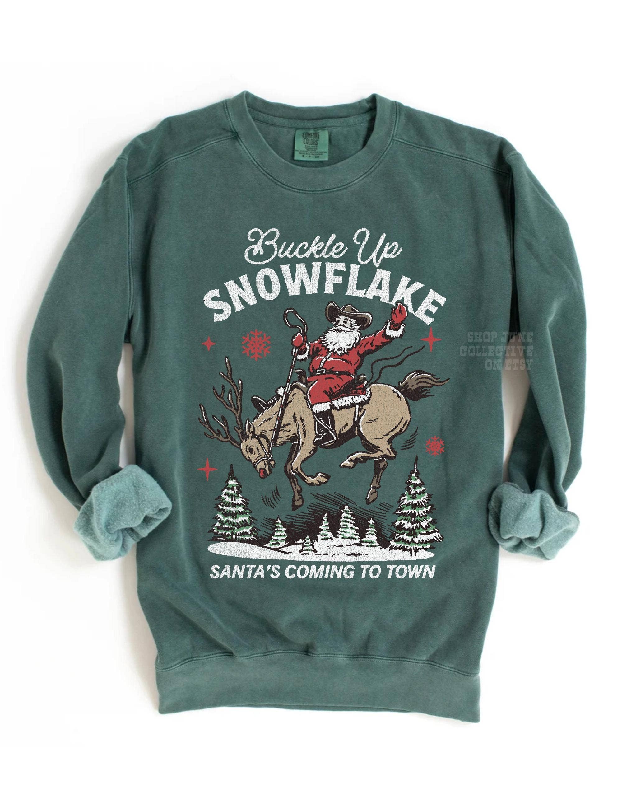 Glaime – Großhandel T-Shirt (Grafikdruck) – Damen – Komfortfarben Weihnachts-Rodeo-Sweatshirt, Trendiges Cowboy-T-Shirt4