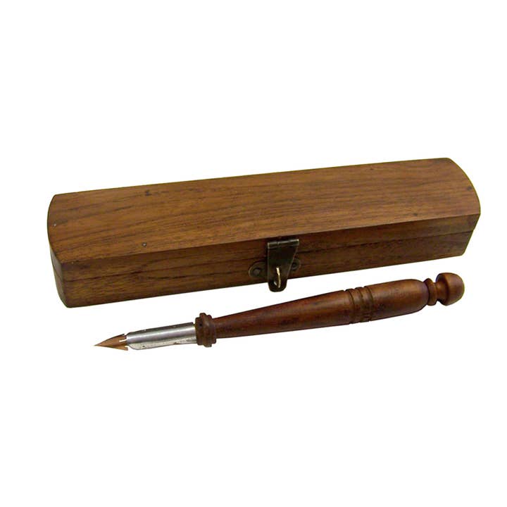 Caja de madera para un solo bolígrafo con pluma de madera de 7", 8” para venta al por mayor de Madison Bay Co. - Historical Home Decor Reproductions