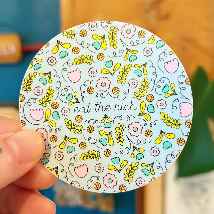 Sticker Eat the Rich for wholesale by Chateau Blanche
