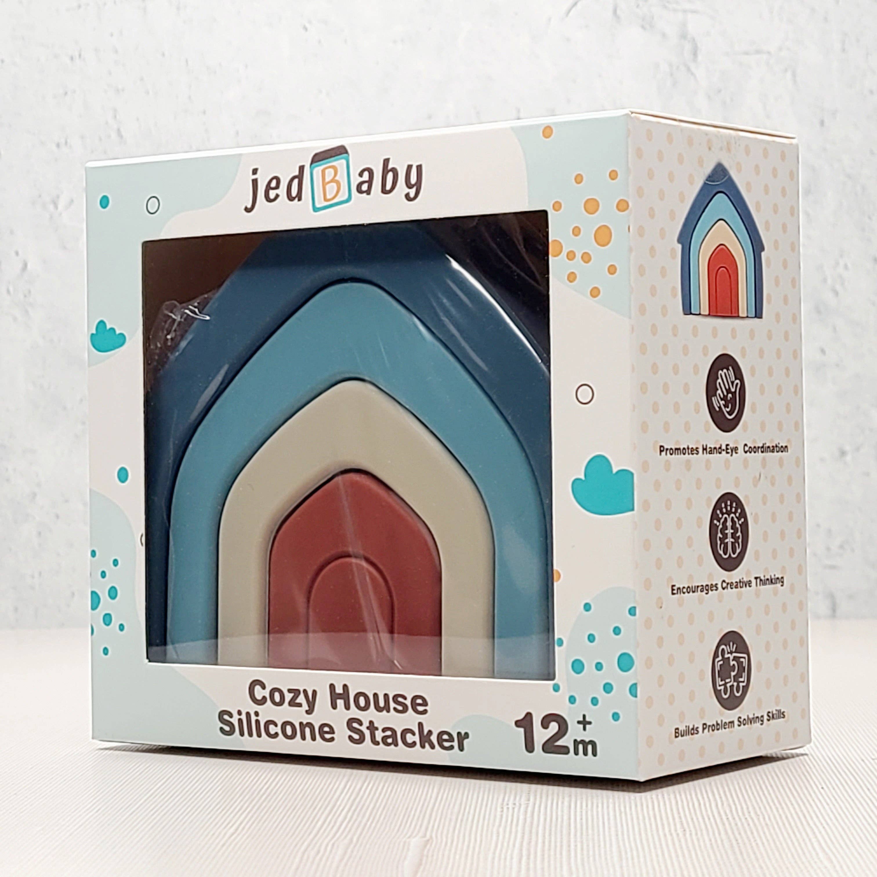 Jedbaby - Wholesale Stacking Rings Game - Baby - Cozy House Silicone Stacker Toy7