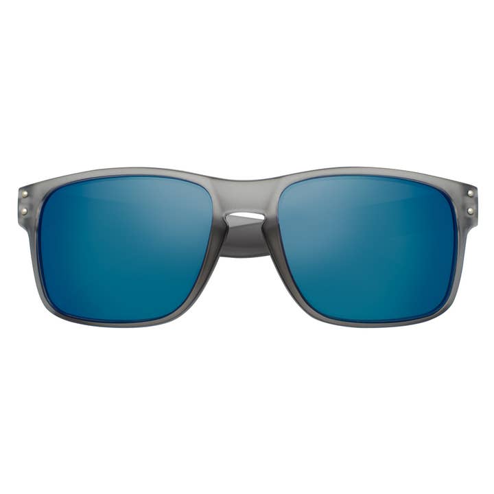 HALLBROOK - Polarized Modern Sports Sunglasses Frost Gray Blue Mirror for wholesale by Morspecs
